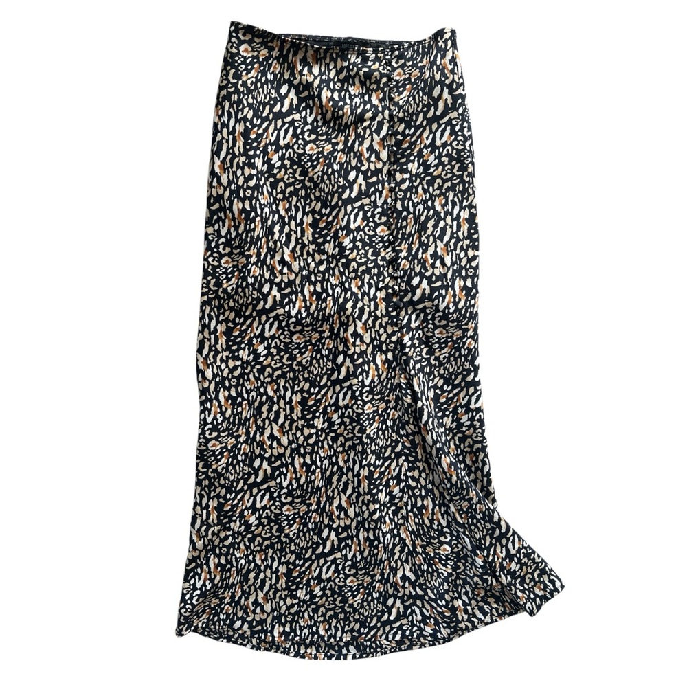 Cheetah Print Crop Top Skirt Set